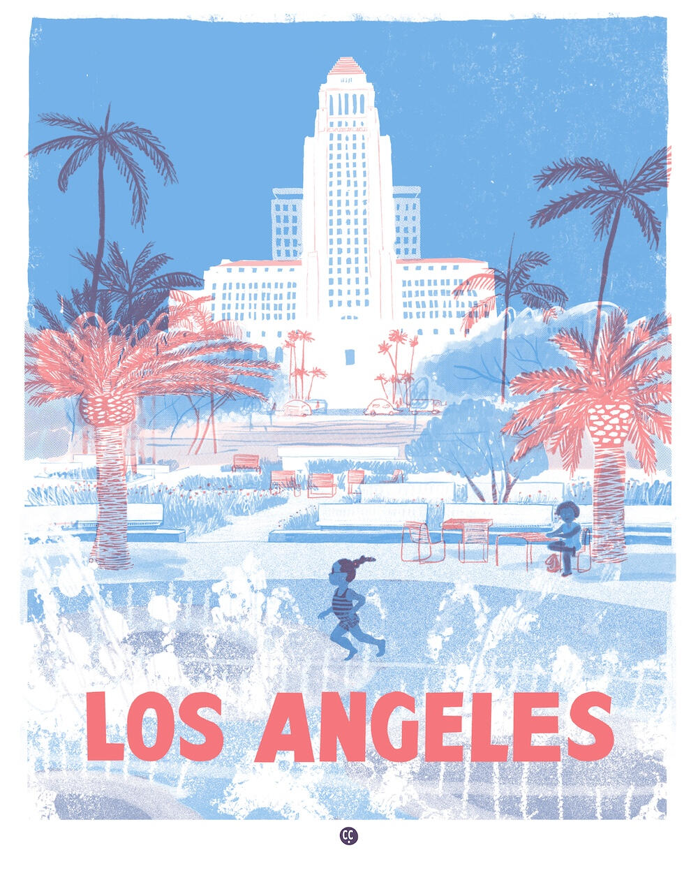 &#39;Los Angeles City Hall&#39; travel poster for The Culture Curious