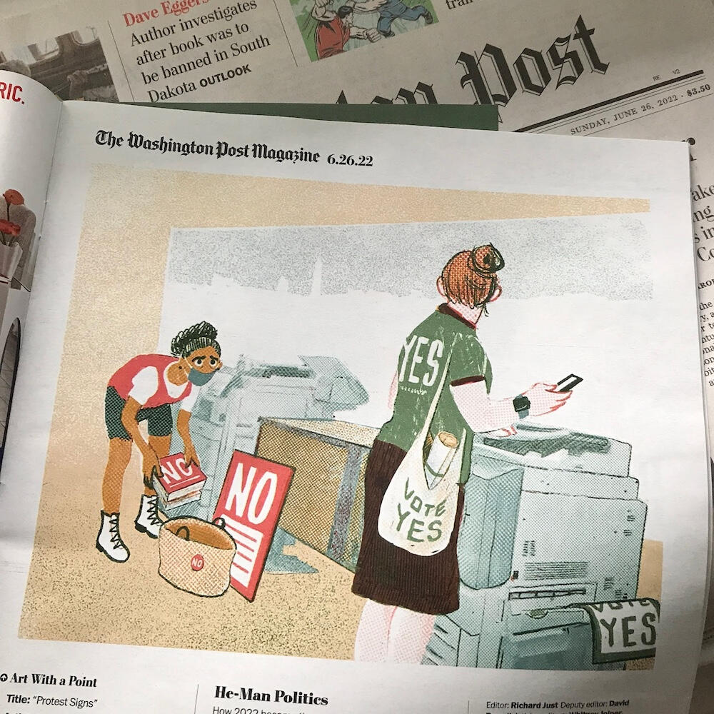 Editorial illustration for the Washington Post Magazine