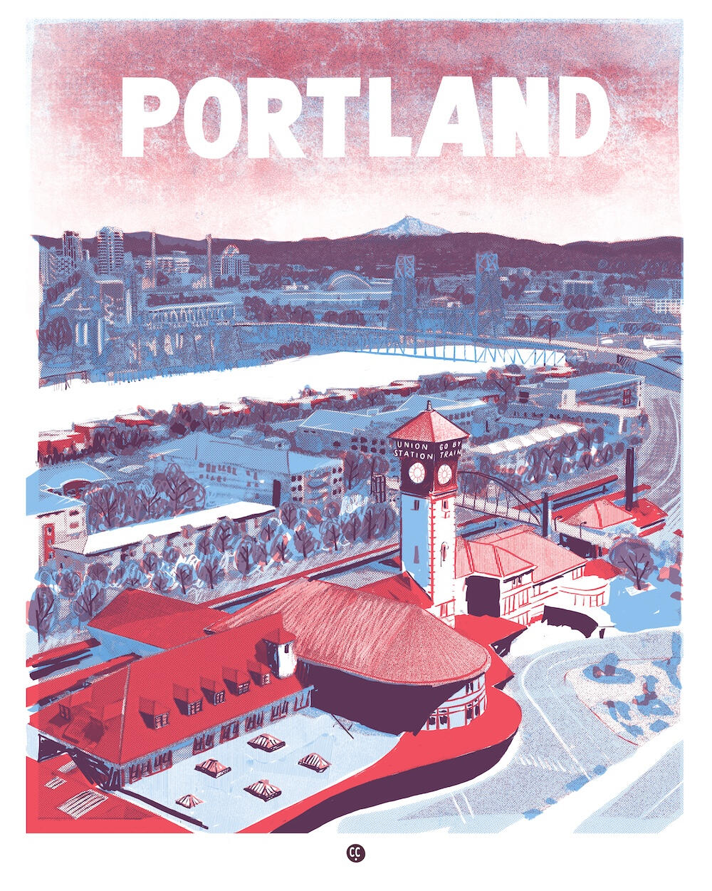 'Portland's Union Station' poster for The Culture Curious